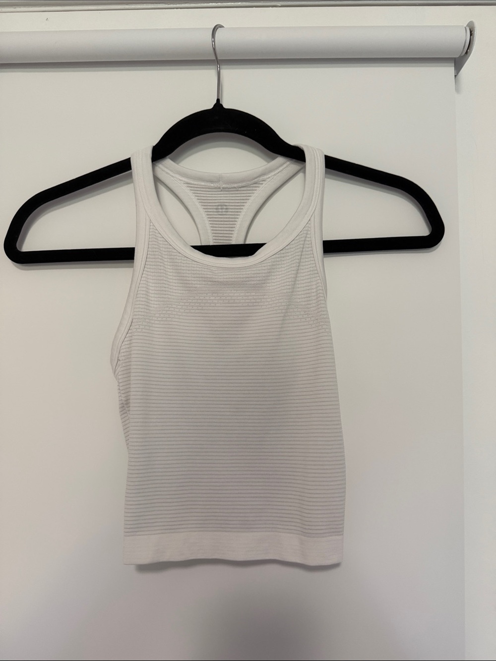 lululemon athletica White Ribbed Racerback Tank